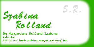 szabina rolland business card